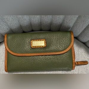 BOC Green and Tan Leather Wallet